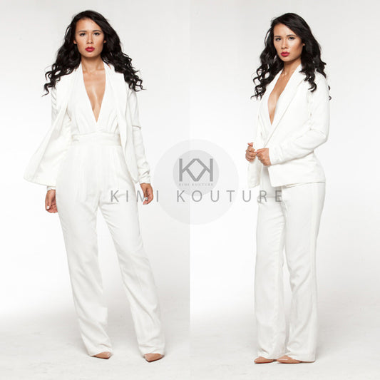 Emerald Blazer & Jumpsuit
